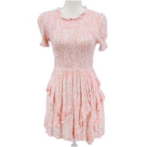 KARLIE Dress White Coral Size S